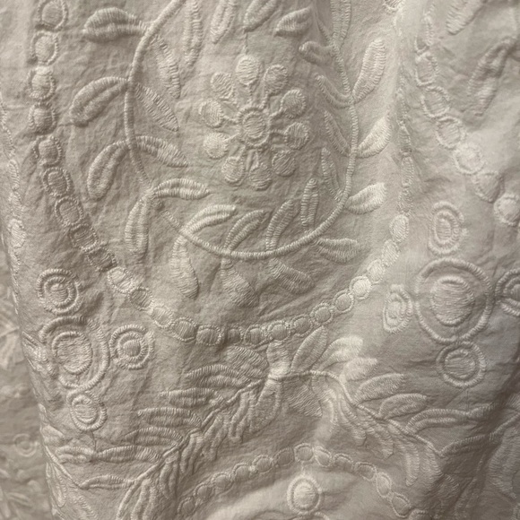 Madewell Embroidered White Apron Ruffle Dress Cottagecore Summer - Picture 8 of 8